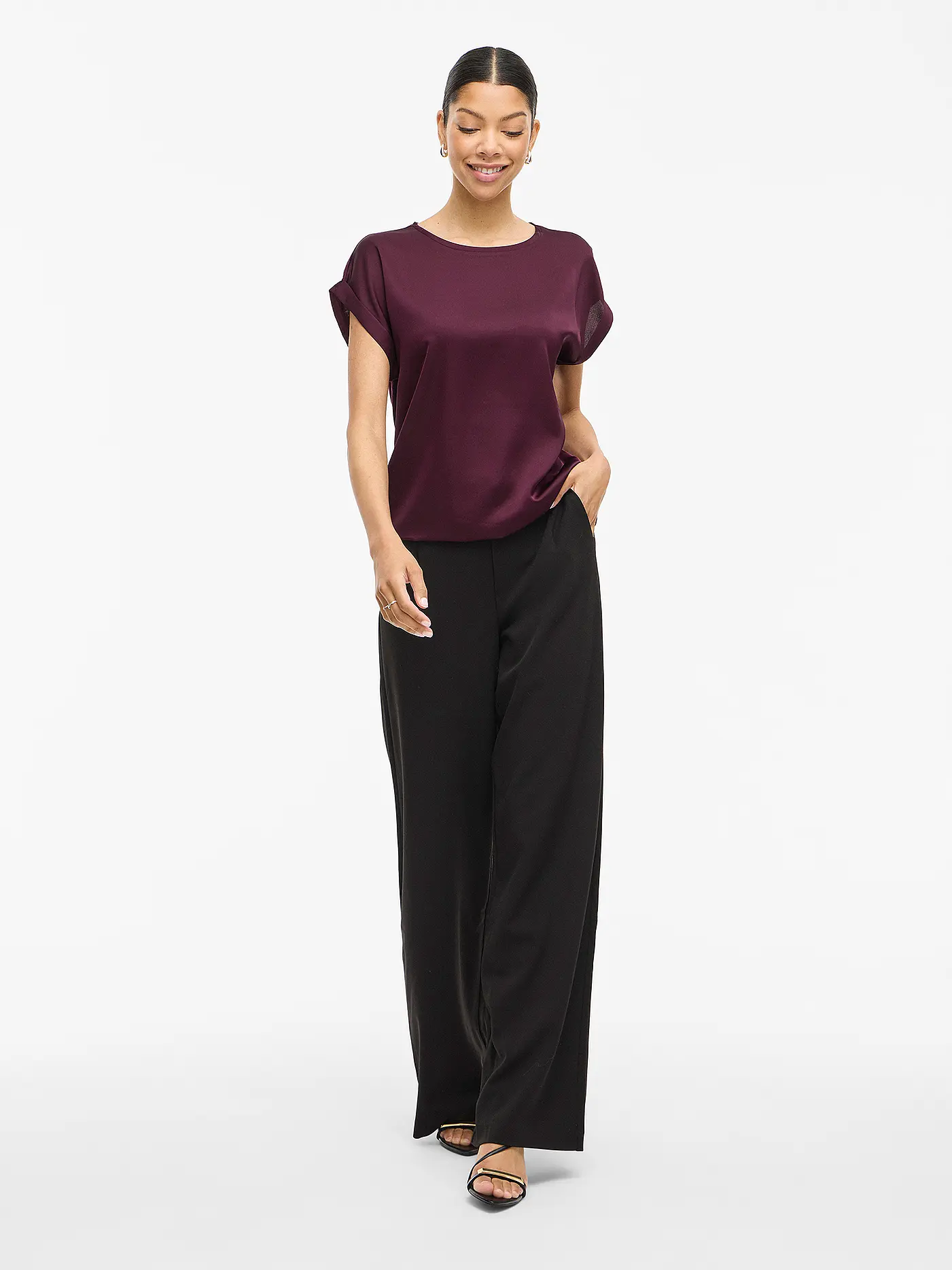 VILA | Blusenshirt VIELLETTE | beere